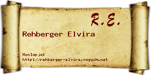 Rehberger Elvira névjegykártya